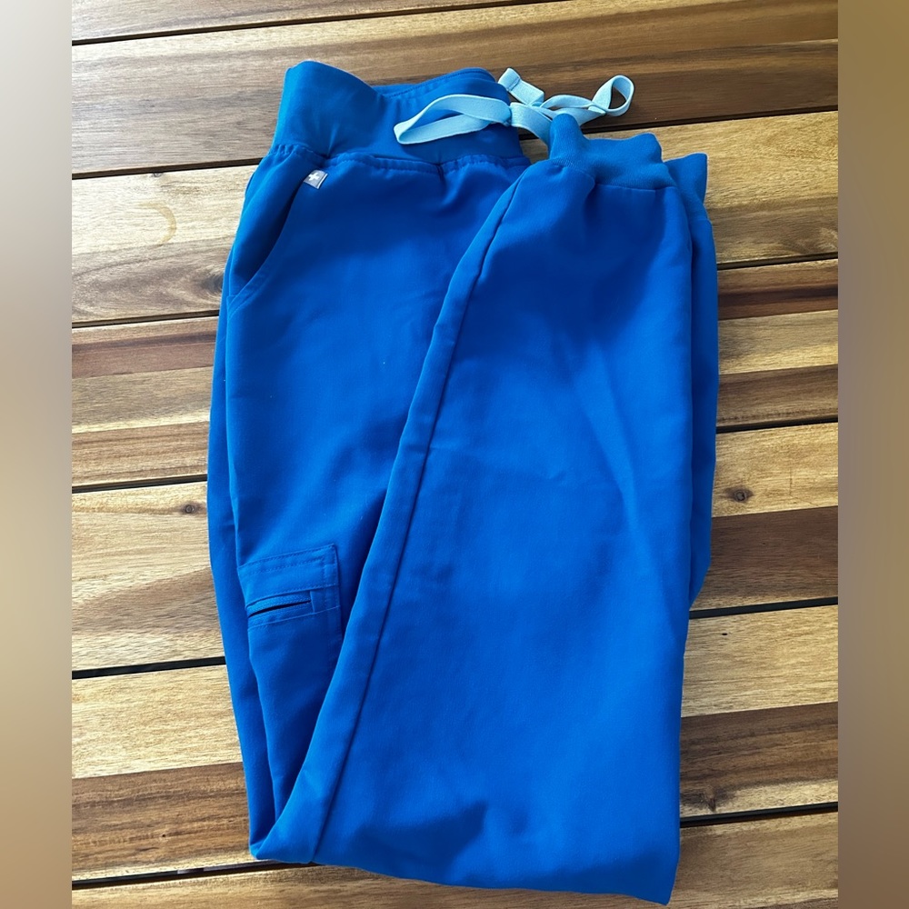Figs Women's Royal Blue Zamora High Waisted - Tall Jogger Scrub Pants